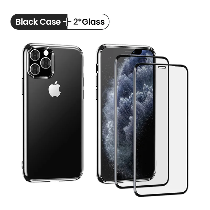 For iP11 Pro-2 Glass Ugreen чехол для iPhone 11 Pro Max новейший защитный чехол Роскошный ультра мягкий ТПУ задняя крышка для iPhone 11 Pro Max чехол - Цвет: For iP11 Pro-2 Glass