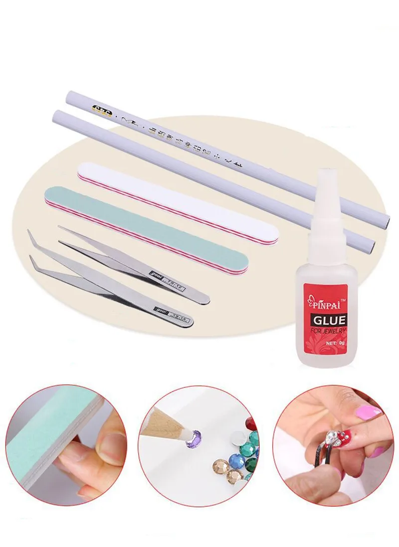 10 г 20 клей для ногтей с кистью профессиональный дизайн Стразы украшения