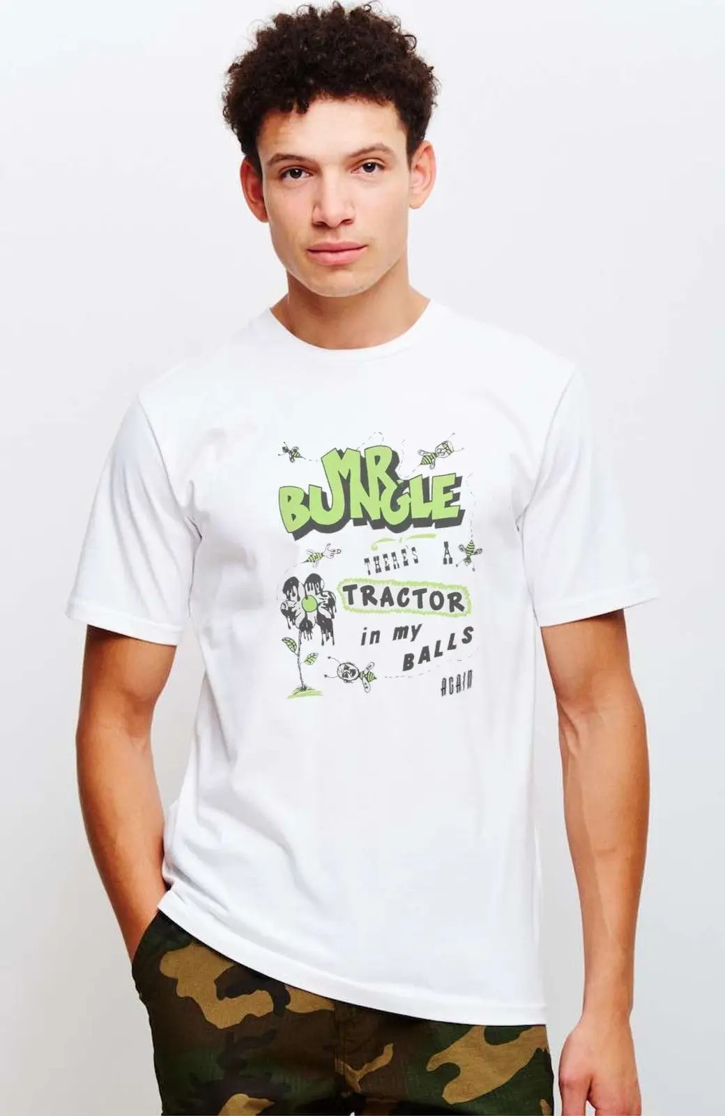 

Bungle There's A Tractor In My Balls Hot Item Design UnisexTee Men'S T-Shirts Summer Style Fashion Swag Men T Shirts