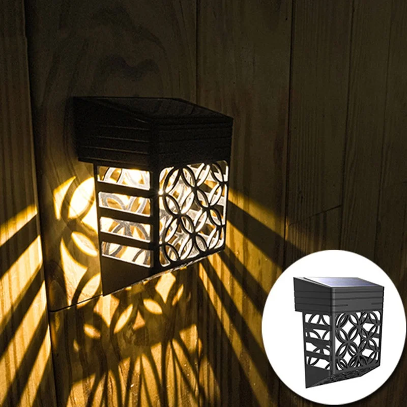 

LED Solar Waterproof Path Stair Lamp Outdoor Garden Wall Light Landscape Step Deck Lights Balcony Fence Solar Flower Light