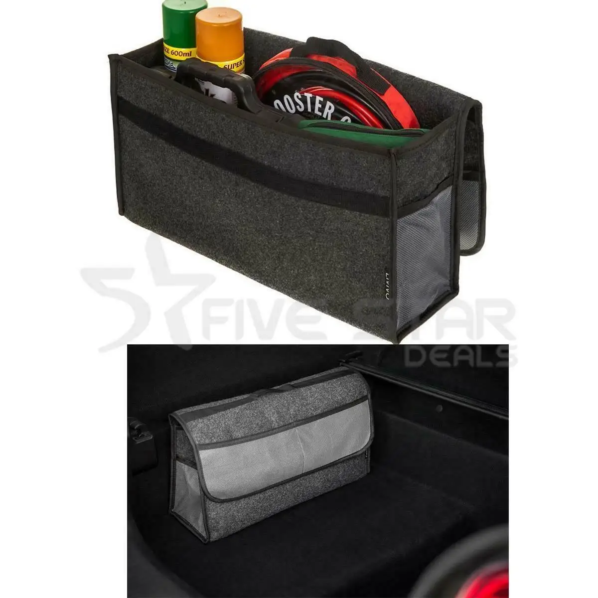 

LIVIVO BOOT ORGANISER CAR VEHICLE VAN TRUNK STORAGE BAG TOOLS BOOT TIDY