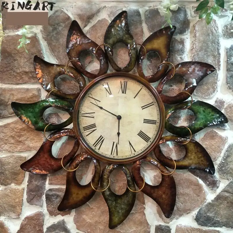 76 см большие ретро цифровые металлические настенные часы домашний декор