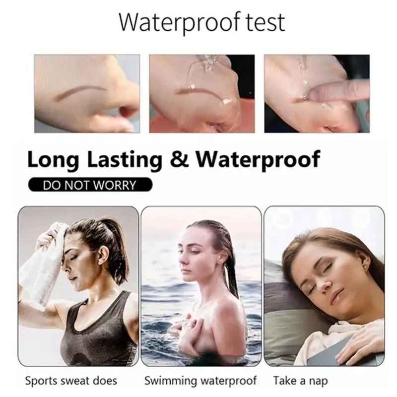 5 цветов микро резной Водостойкий карандаш для бровей долговечная