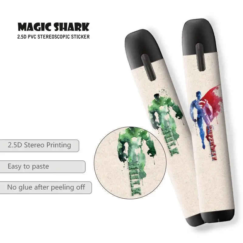 Волшебная Акула Фильм Мстители Марвел DC Hero Супермен Халк стикер стерео чехол для