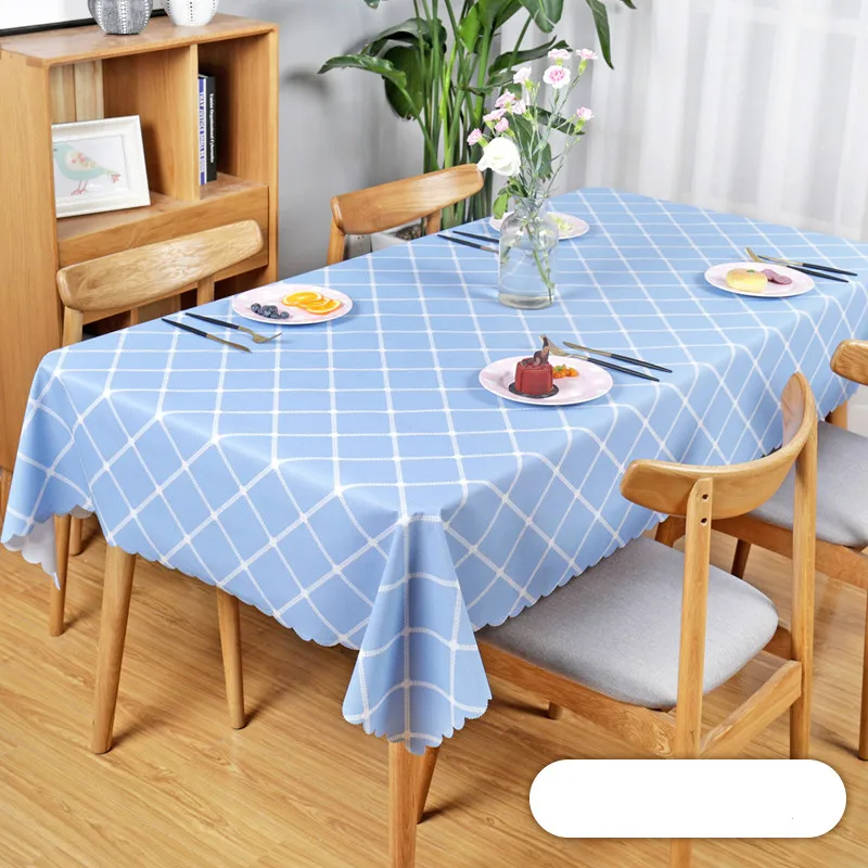 Скатерть из ПВХ водостойкая маслостойкая прямоугольная в клетку | Дом и сад