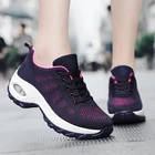 Женская обувь для тенниса; Дышащая обувь с воздушной подушкой; Zapatos Mujer; Удобные, визуально увеличивающие рост, на шнуровке; Мягкие женские спортивные кроссовки для занятий спортом на открытом воздухе