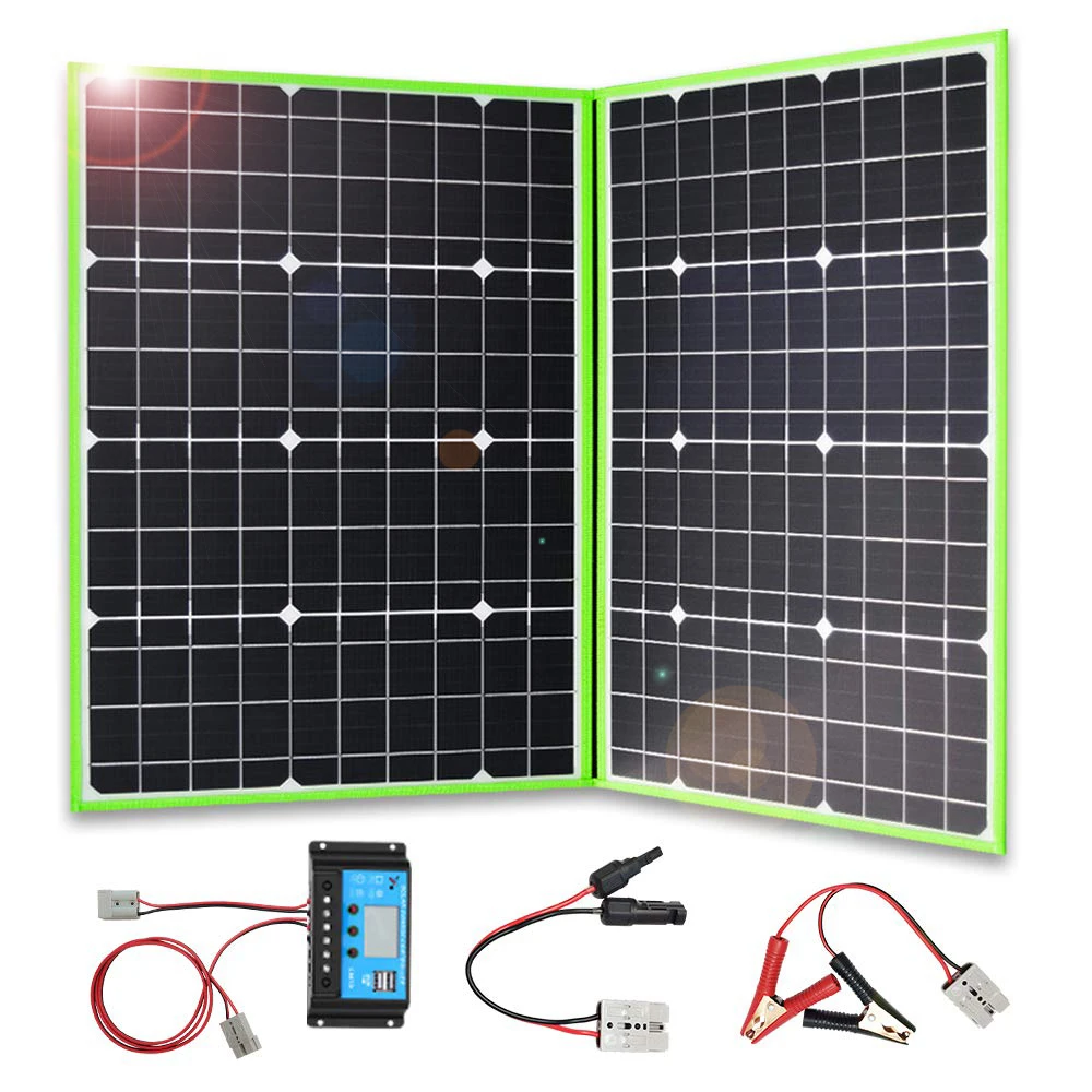100w Boguang(55X2) 110w панели солнечных батарей складной Портативный солнечное зарядное устройство+ 10A контроллер для детей возрастом от 12v батарея Портативное зарядное USB устройство на открытом воздухе заряда - Цвет: 100w