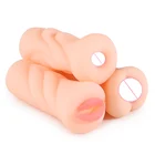 Мужская искусственная мастурбация влагалища чашка рот вагинальный анус чашка секс игрушки для мужчин силиконовая киска оральный и Анальный Секс Вибратор для взрослых