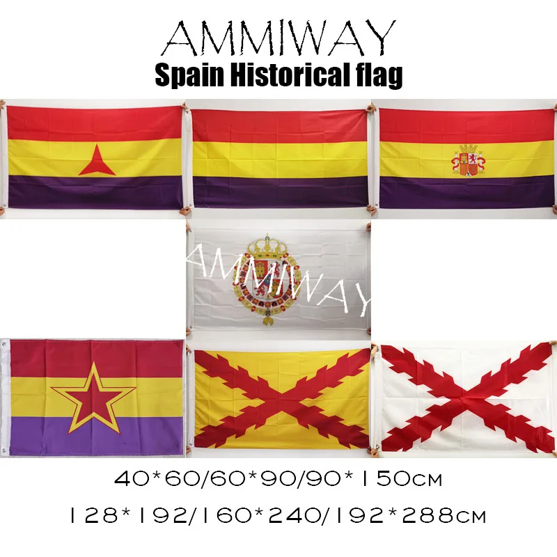 AMMIWAY любой размер второй испанский Республика простой 1931-1939 исторический флаг