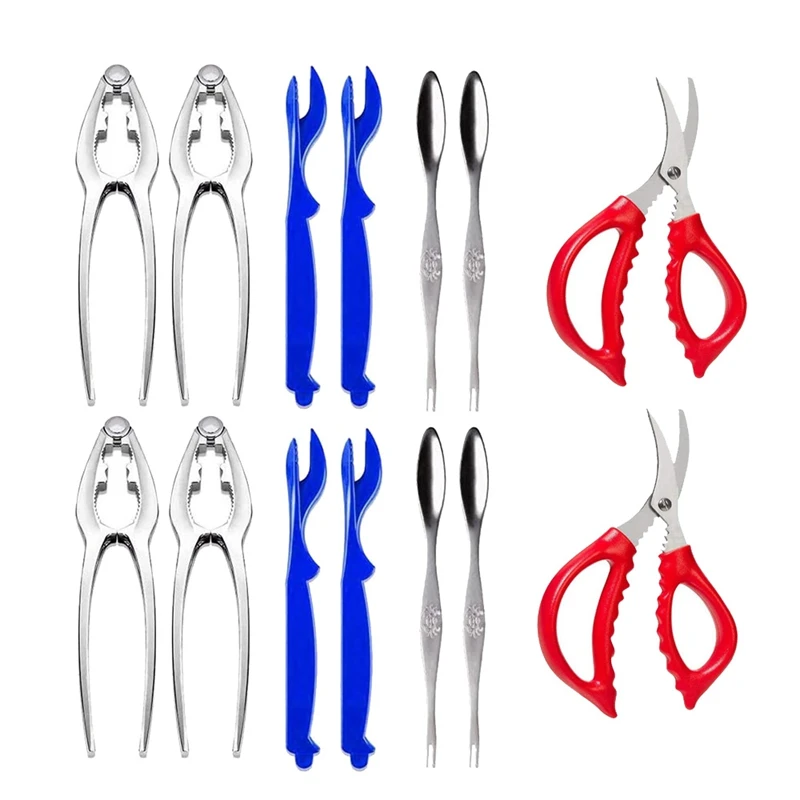 

15 шт. инструменты для морепродуктов, вилки из нержавеющей стали, набор вилок для захвата орехов, моллюсков, лопатка для ножек, кухонные аксес...