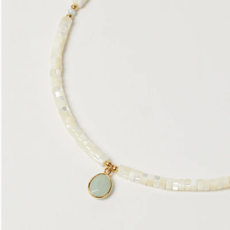 

Fine Jewelry Exquisite Fashion Short Choker Woman Natural Stone Crystal Drop Pendant Necklace High Quality Daily All-match