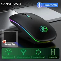 rgb light bluetooth wireless mouse silent rechargeable for android pc computer macbook ipad backlit mice laptop accessories