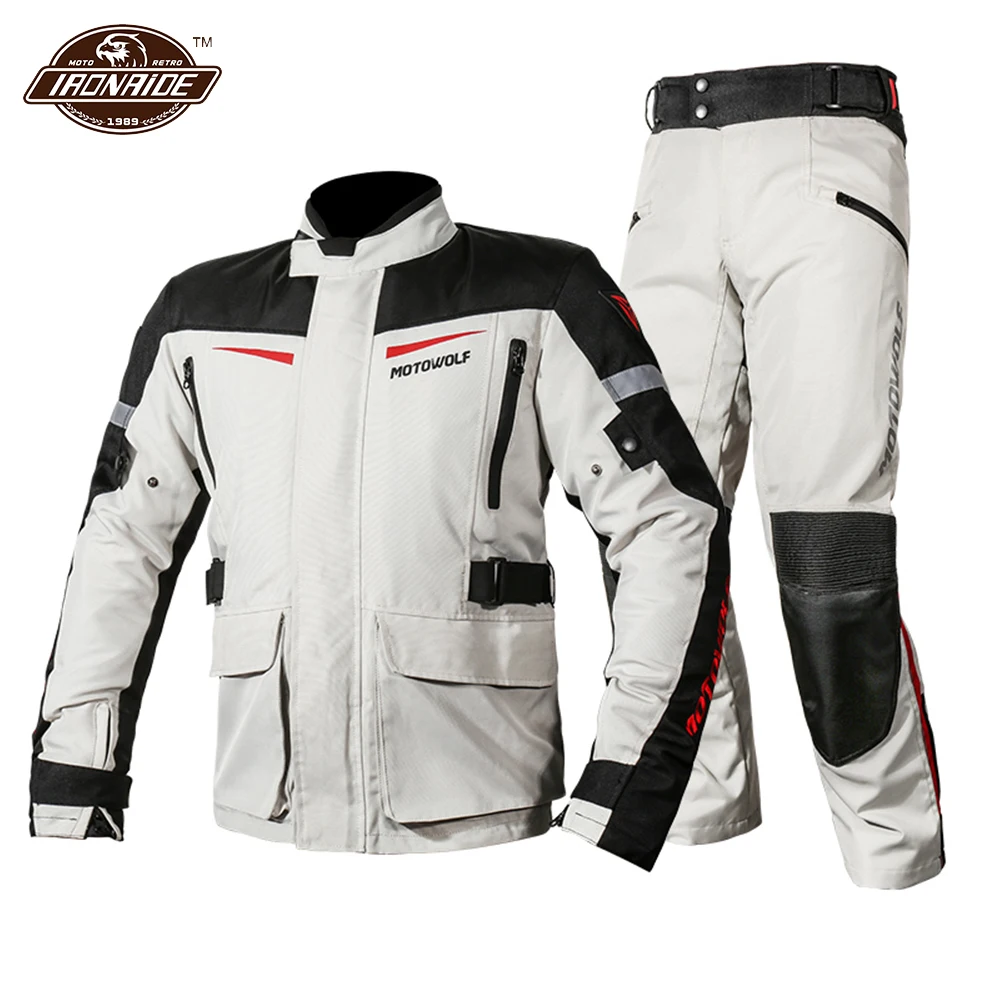 

Мотоциклетная водонепроницаемая куртка и штаны, комплект защитного снаряжения для мотокросса со съемной подкладкой