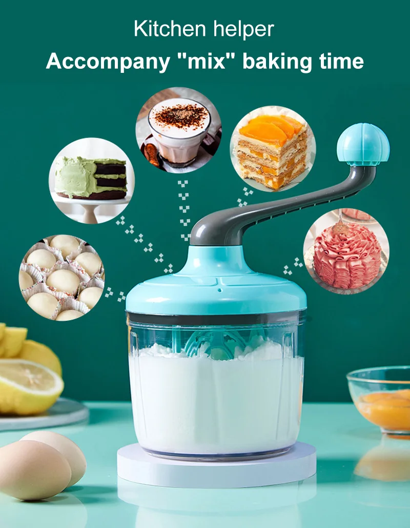 

Egg Bowl Whisks Screen Cover Splash Guard Lids Semi-automatic Egg White Cream Cake Egg Hand Mixer Butter Beater