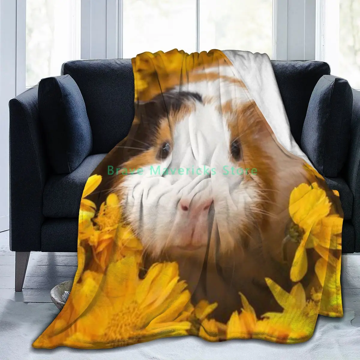 

Hamster Fashion 3D Printing Comfortable Printed Flannel Sheet Bedding Soft Blanket Square Picnic Soft Blanket Quick Dry