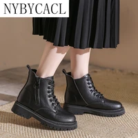 nybycacl 2022 autumn and winter new riding boots womens british fan bike boots tide casual increase street style womens boots