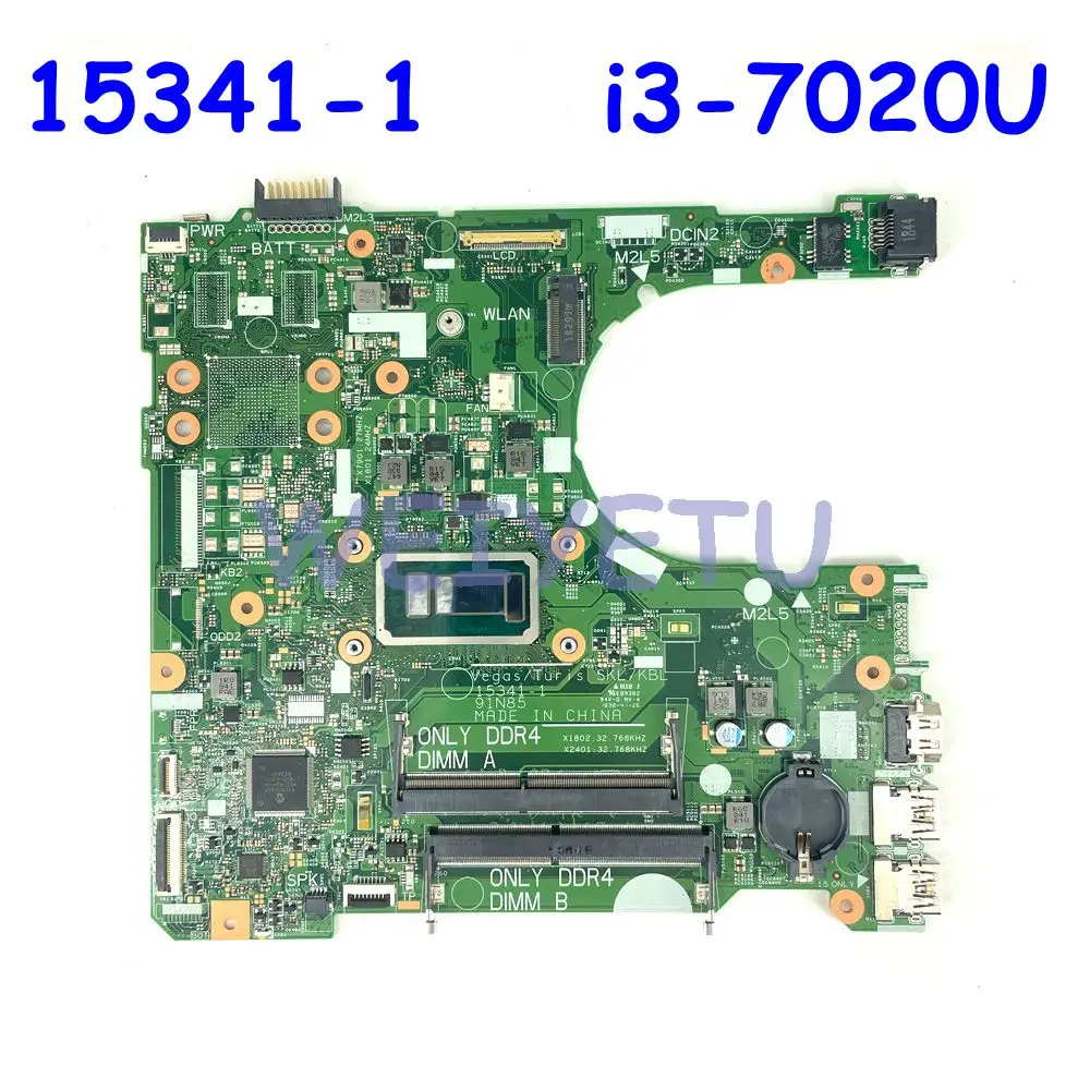 

Материнская плата 0MPJH 00MPJH для ноутбука DELL INSPIRON 15 3567, Вегас/TURIS SKL/KBL 15341-1 i3-7020U