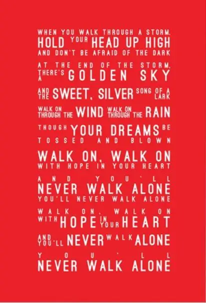 Шелковый плакат с надписью You Never Walk Alone 24x36 дюймов|Рисование и каллиграфия| |