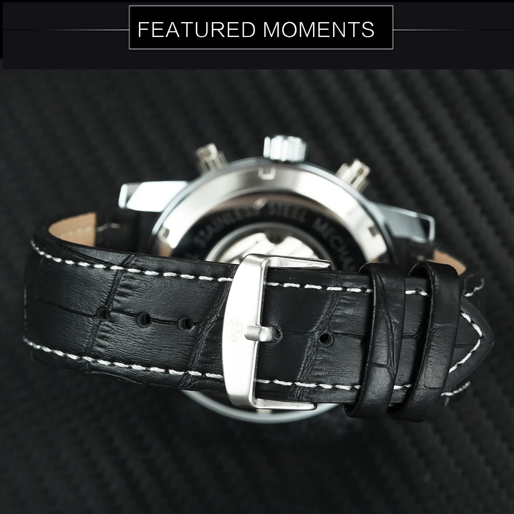 Часы наручные FORSINING Мужские механические автоматические брендовые Роскошные с