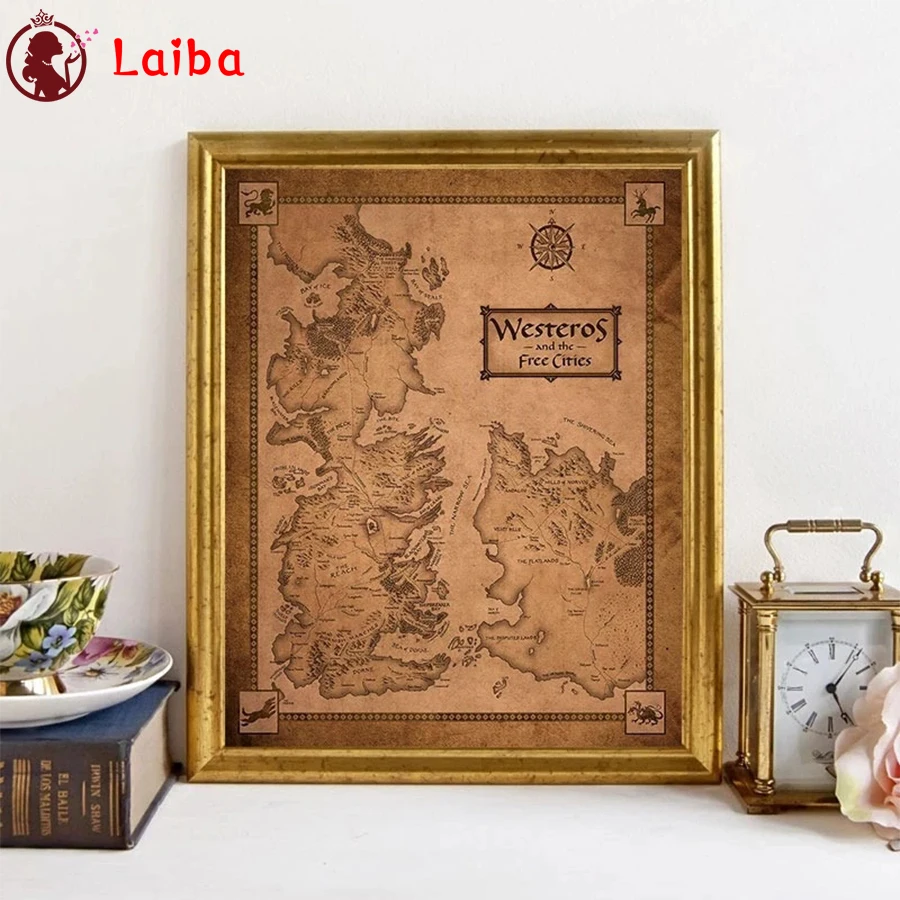 Алмазная мозаика лидер продаж домашнее искусство Ретро Карта мира круглая