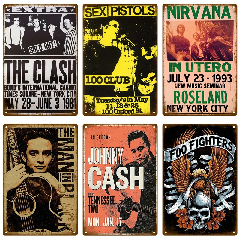 NIRVANA жестяная подвеска в виде скалы фотоплакат металлическая кухонный аксессуар