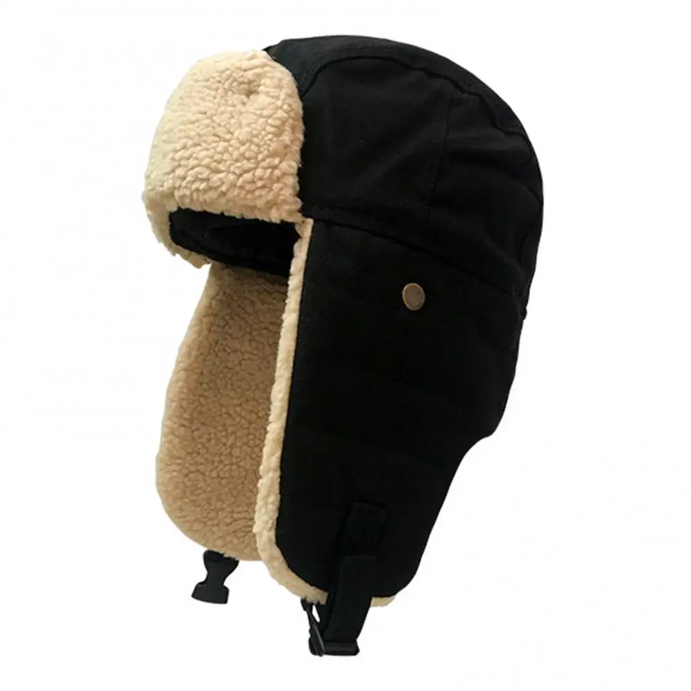 

Men Women Winter Cycling Skiing Snow Windproof Warm Bomber Hat Soft Earflap Cap