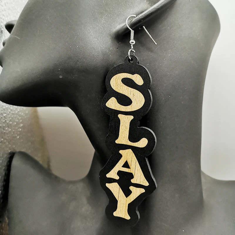 Новейшие деревянные серьги гвоздики|Серьги-подвески| |