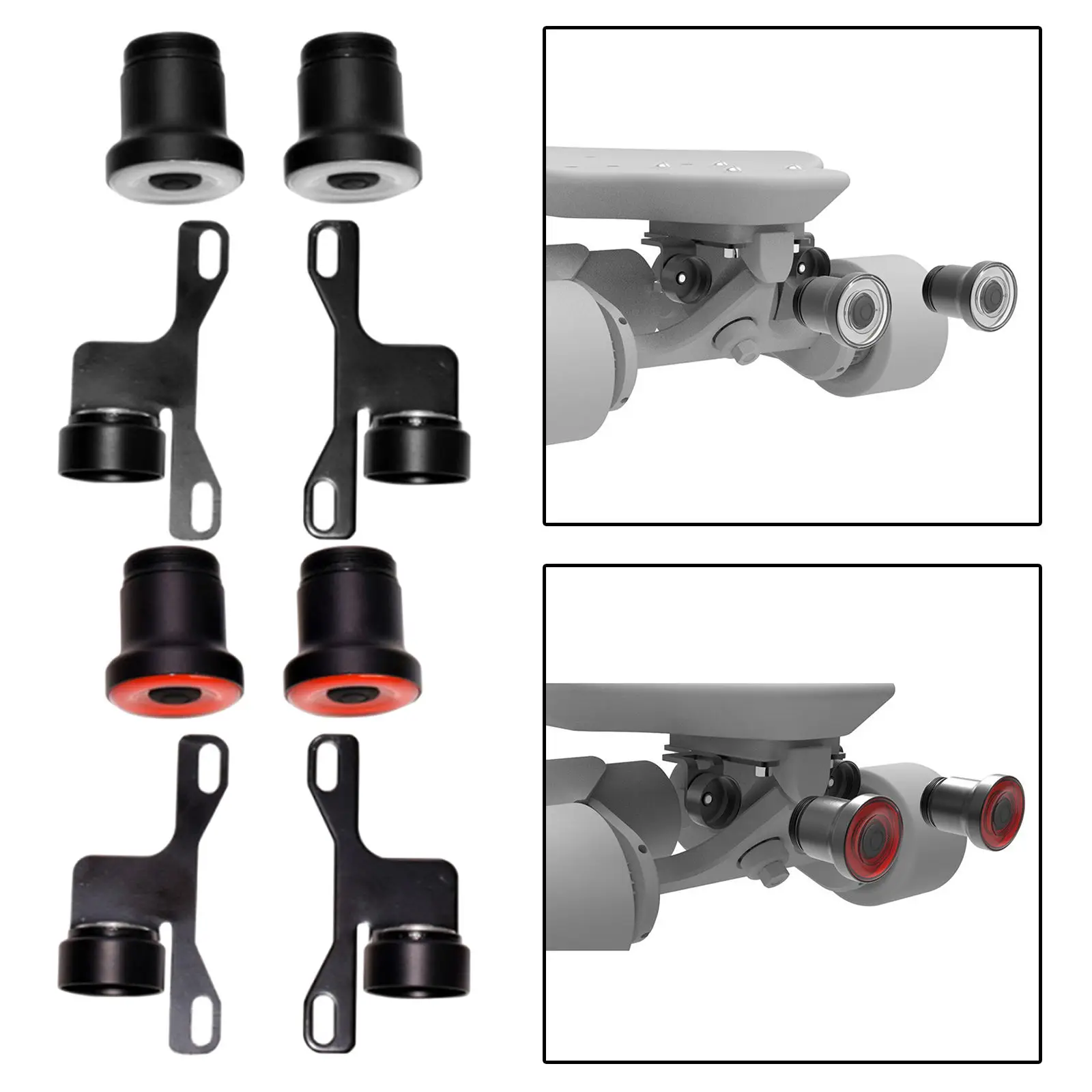 

Skateboard Light High Visibility Tail Light for Skateboard Longboards Scooter Night Riding