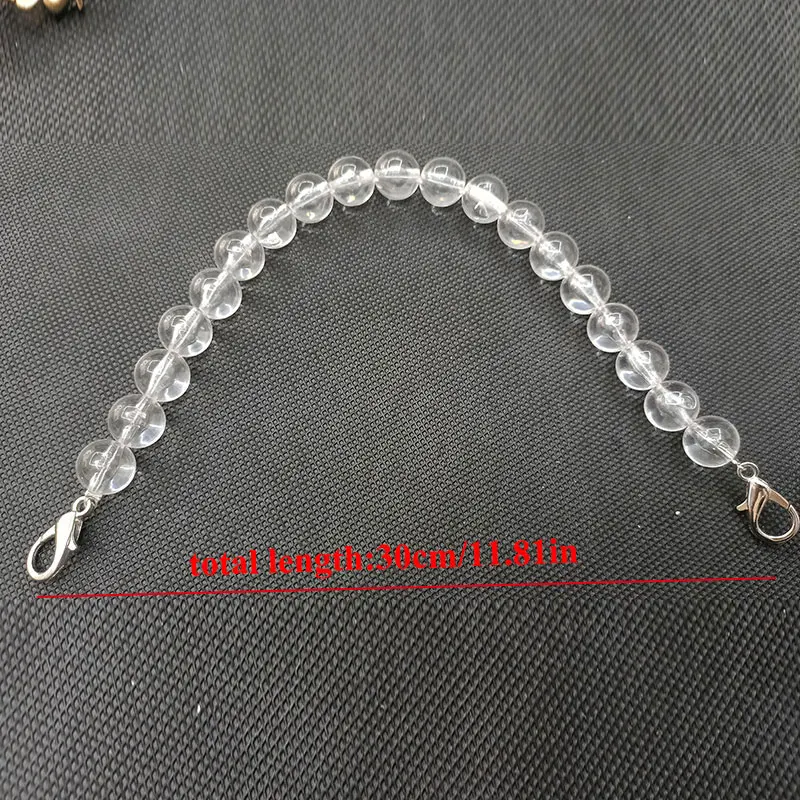 

Luxury Clear Women Bags Strap High Translucent Acrylic Bead Bag Chain Simplicity Messenger Bag Belts Bag Shoulder Strap Handles