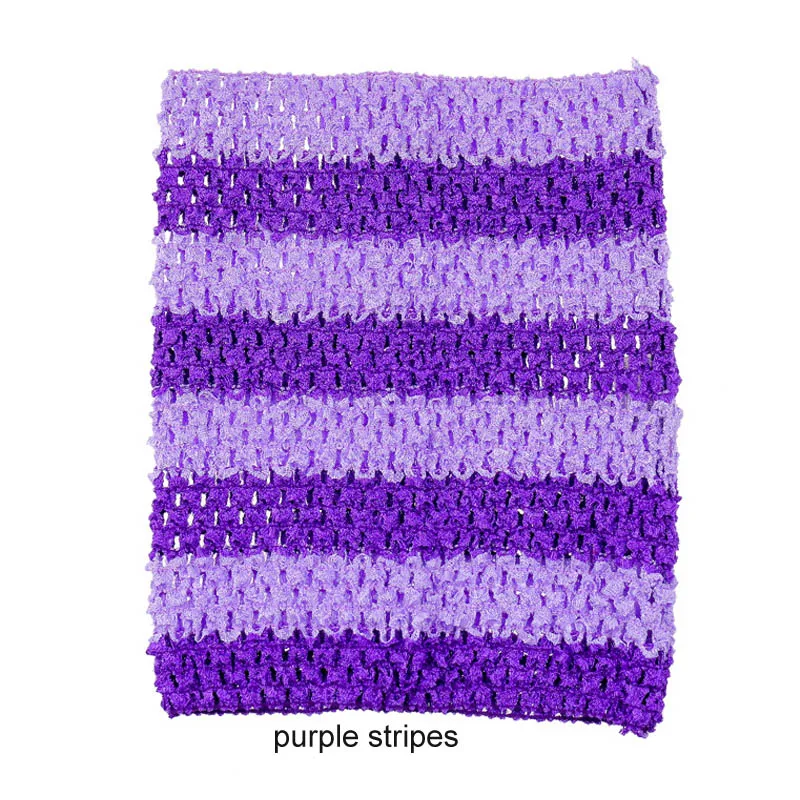 purple stripes 20x23 см, топы без пятки, детское платье-пачка с обмоткой на груди, товары для рукоделия, 9 дюймов, эластичное вязаное крючком, вязанное крючком сырье, аксессуары - Цвет: purple stripes