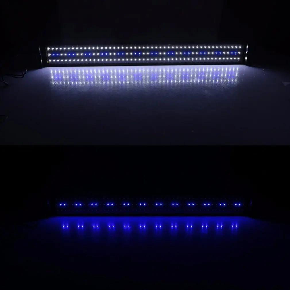 

ICOCO 150 White and 34 Blue LEDs Aquarium Light Super Bright Fish Tank Light Lamp with Extendable Brackets Fits for Aquarium