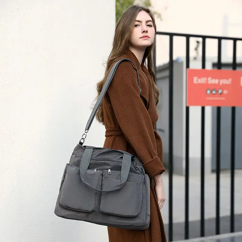 Женские вместительные нейлоновые сумки водонепроницаемая сумка через плечо для