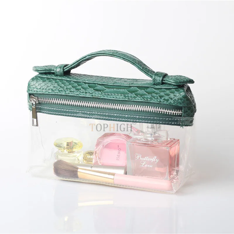 Women Clear Transparent Handbag PVC Fashion Cute Tote Ostrich /Snake Pattern Bags Purse Handbags Oriniginal Design Luxury Bag | Багаж и