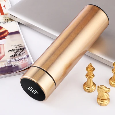 T4 gold Новая модная умная кружка с температурным дисплеем из нержавеющей стали, термальная бутылка для воды с ЖК-сенсорным экраном, водонепроницаемая Подарочная чашка - Цвет: T4 gold
