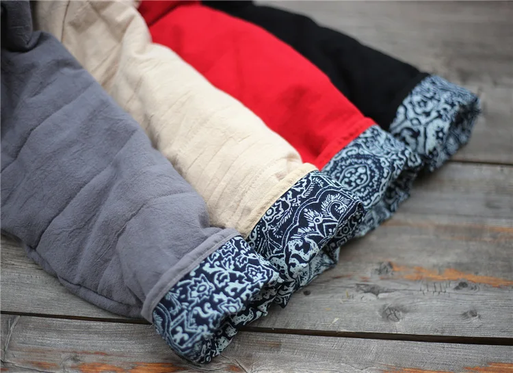 

Aransue Female Cotton linen Winter coat vintage cotton-padded jackets women artistic porcelain patchwork veste femme tops
