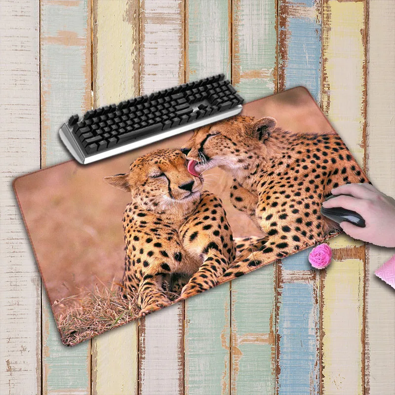Игровой коврик для мыши из Южной Африки Cheetah простой Удлиненный Настольный с