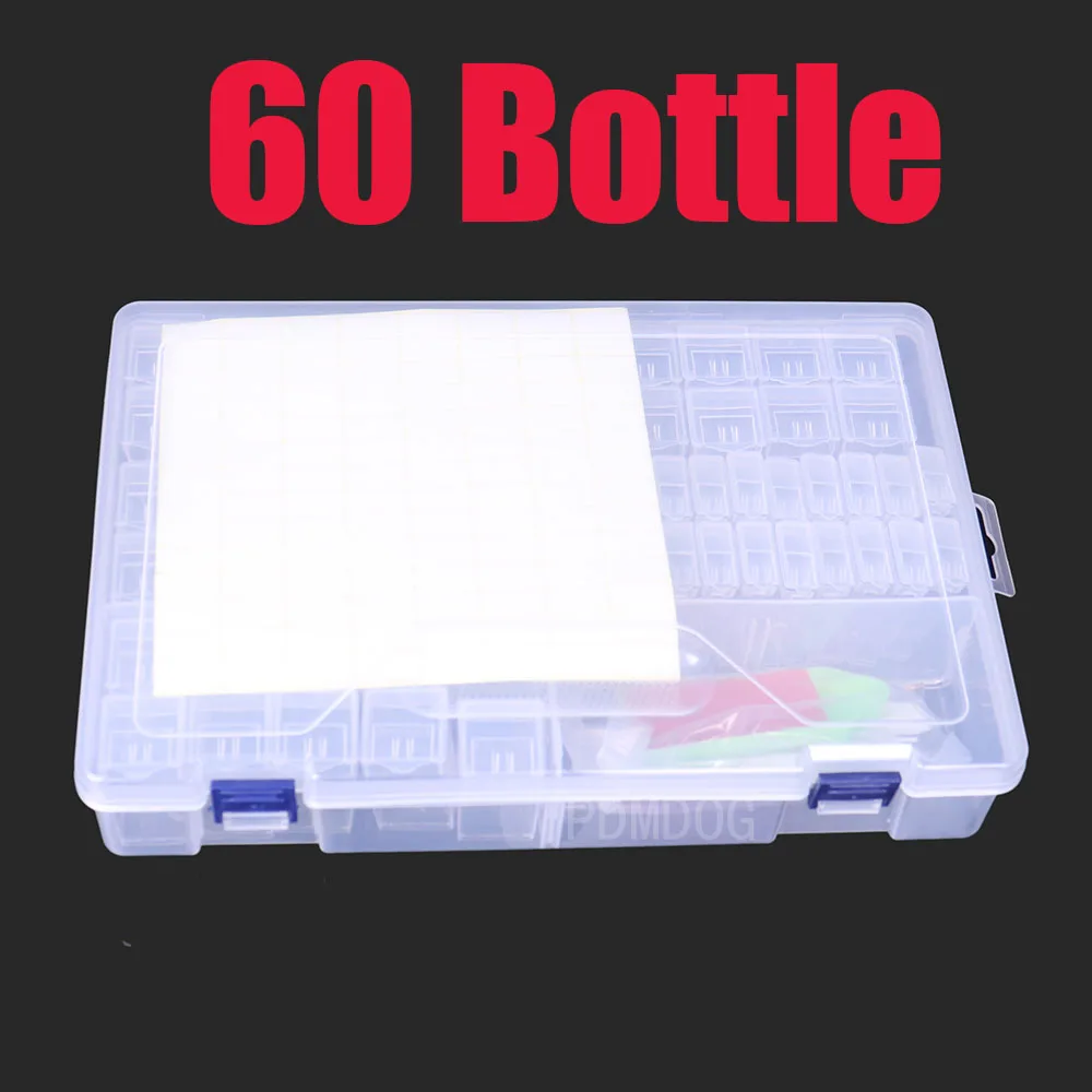 

64/60 Grids Dismountable For Diamond Embroidery Accessories Diamond Painting Storage Boxes Cross Stitch Cases Storage Organizer