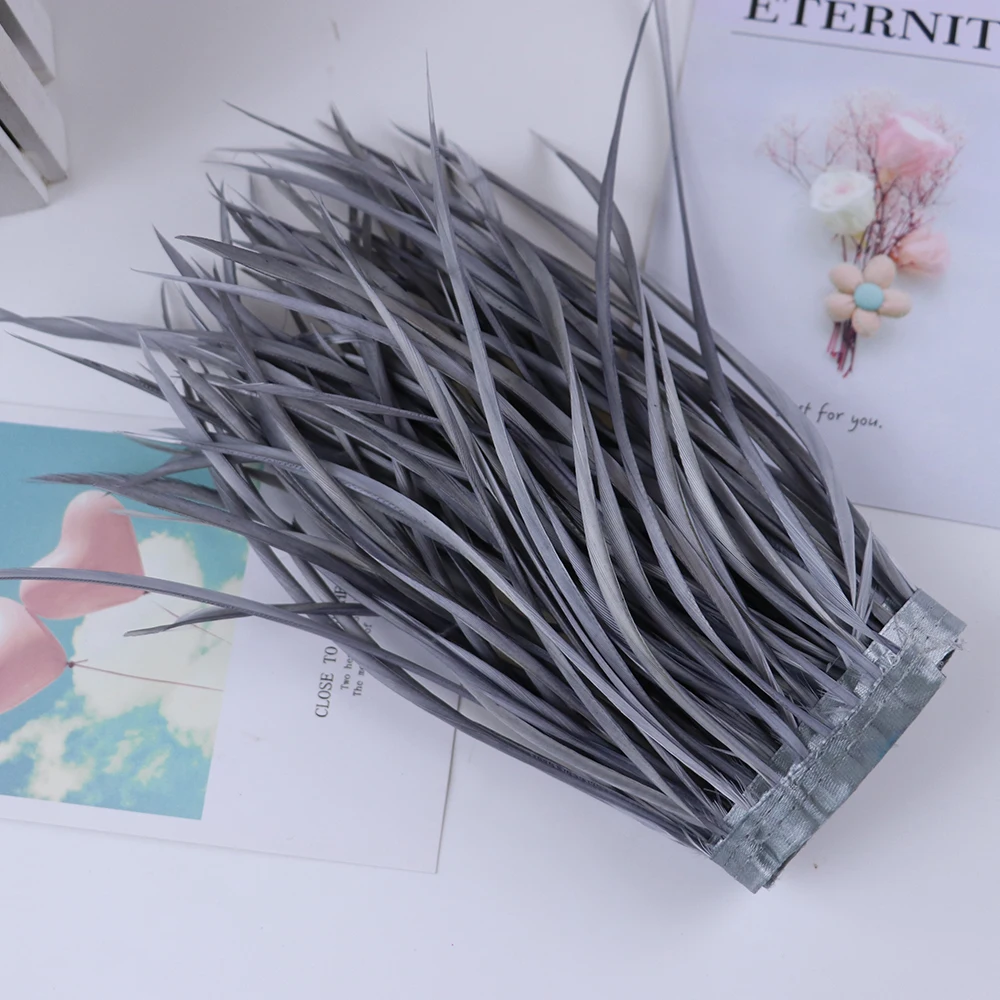 2 ярда/мешок Обрезка гусиных перьев отделка шлейф на ленте для вечерние платья