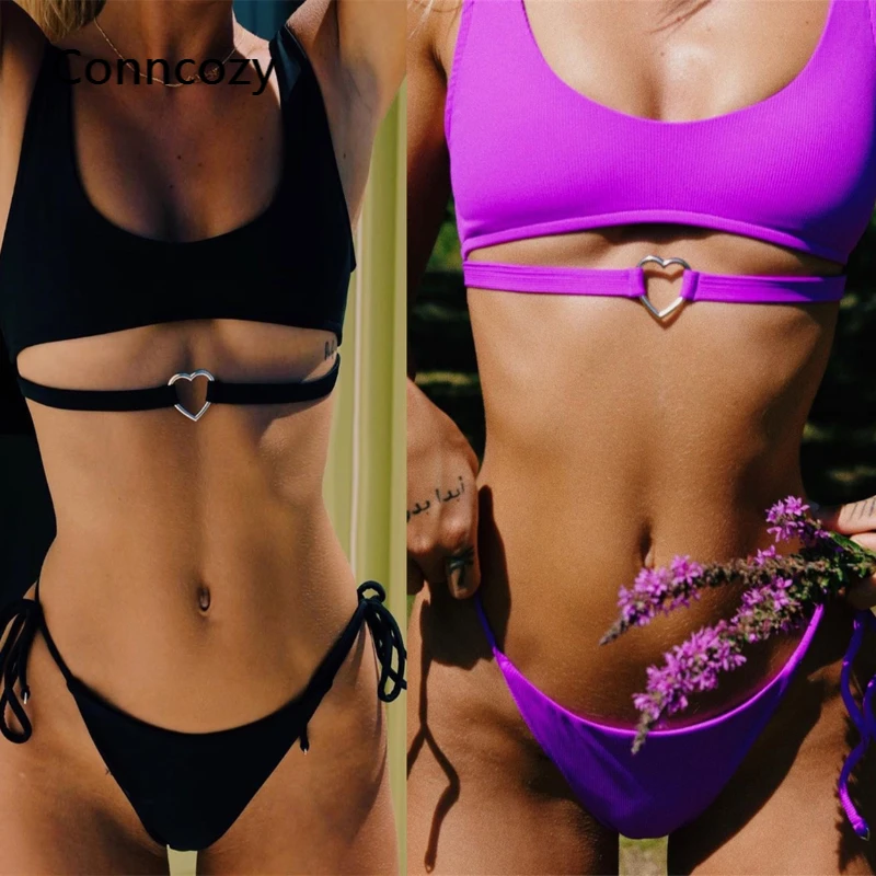 

Бикини 2021 сексуальные бикини с поясом женские Разделение купальник Однотонная одежда бикини комплект из 2 вещей, комплект Для женщин V пояс ...