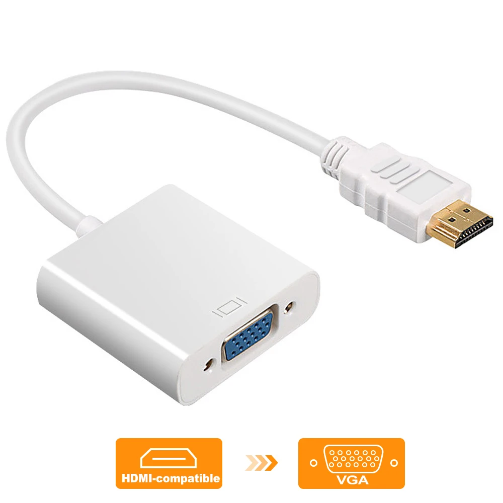 Кабель HDMI совместимый с VGA цифровой аналоговый преобразователь HD 1080P для ПК