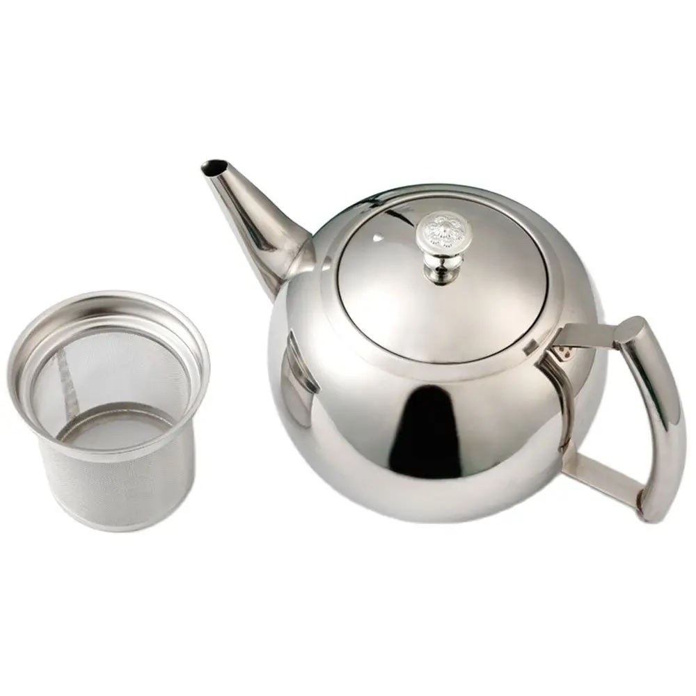 

1.5L/2L Stainless Steel Teapot Tea Set Coffee Pot Teapot With Filter Hotel Restaurant Home Cooker Kettle Teapots Afternoon Tea