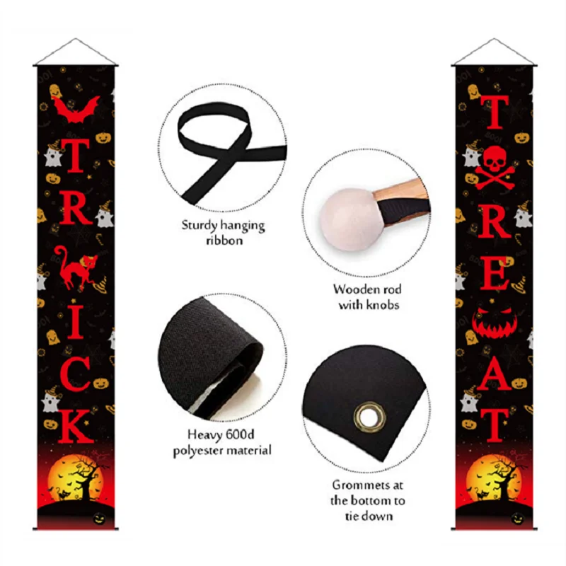Дверной баннер на Хэллоуин Рождественский подвесной флаг вечерние флаги ворота