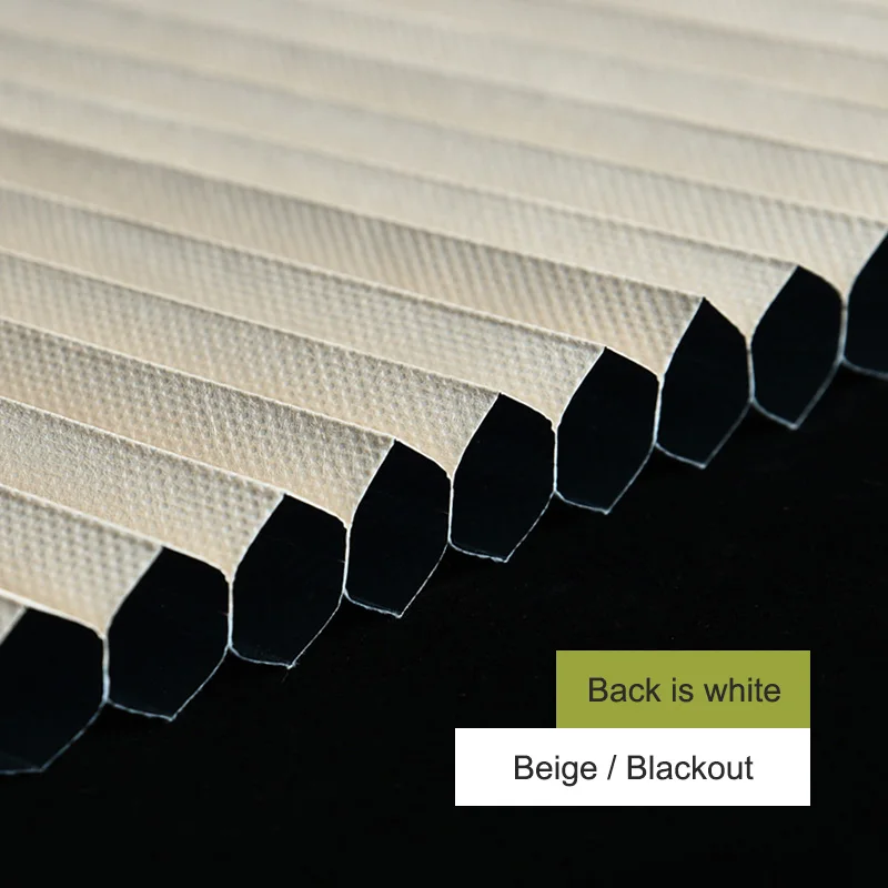 Blackout Beige Верх-вниз, низ-вверх, легко фиксируется, беспроводная, глухая, с боковым замком, сотовая занавеска, сотовые жалюзи, Индивидуальный размер - Цвет: Blackout Beige