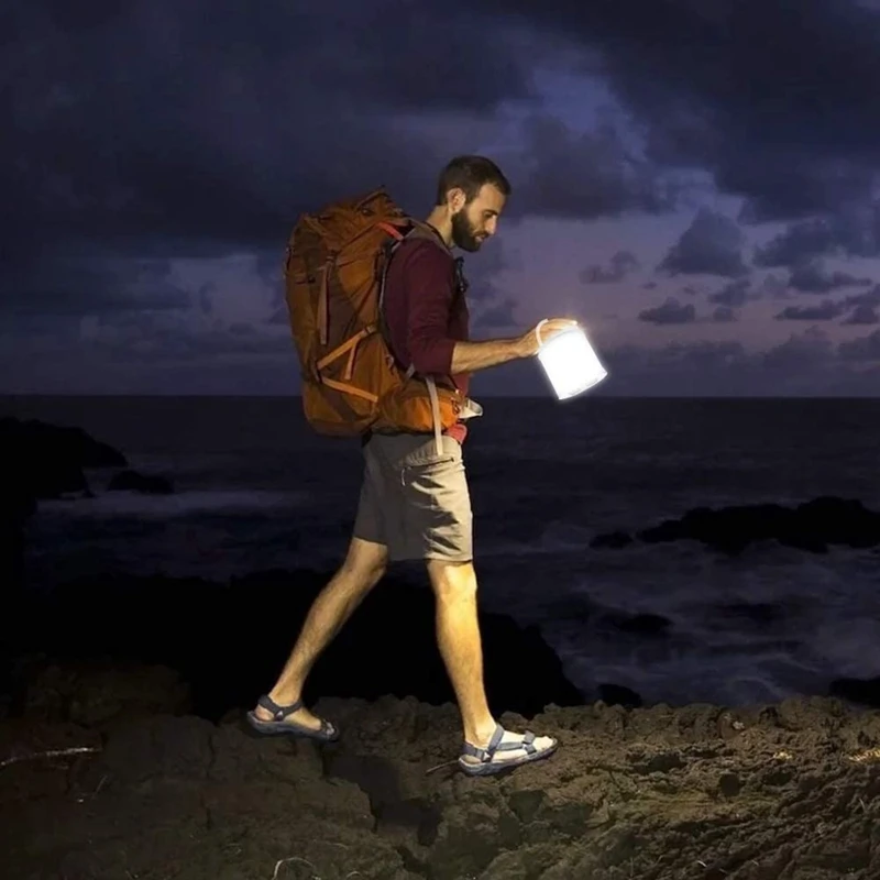 Складная надувная палатка светодиодный светильник на солнечной батарее для