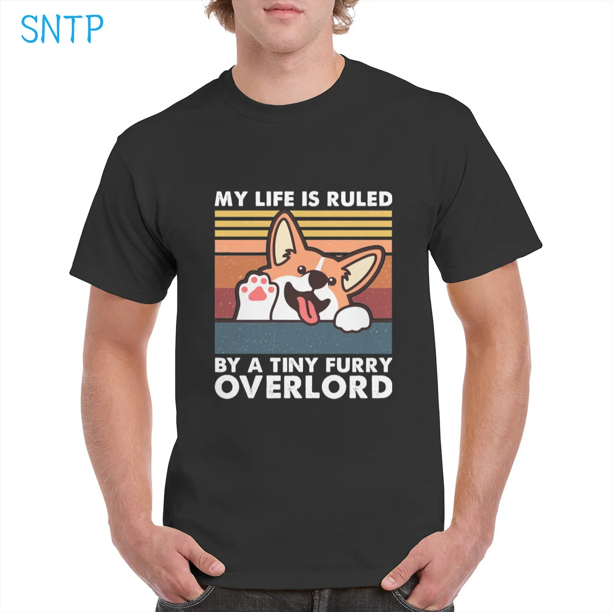 

My Life is Ruled by a Tiny Furry Overlord Funny Dog Kawaii 100% Cotton t shirt Aesthetic letters T-shirt Graphic Oversized Top