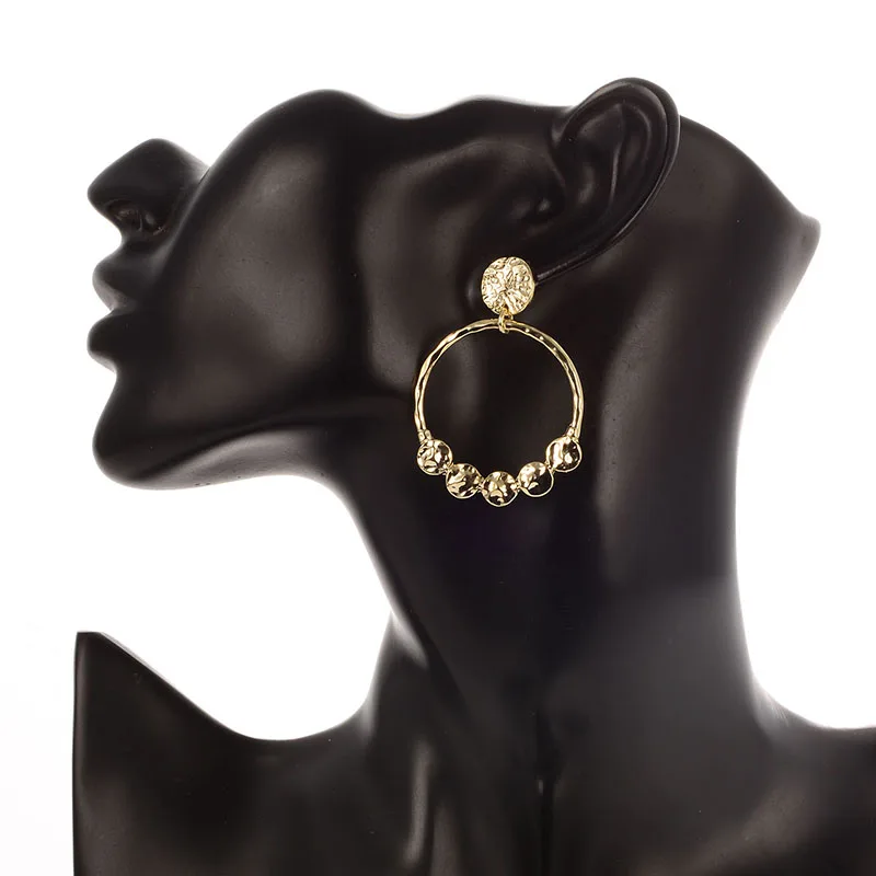 

Dorado Punk New Fashion Drop Earrings For Women New High Quality Round Stunning Ear Accessories Brincos 2020 Daily Gift