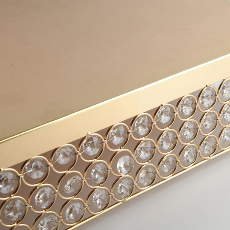 

Golden Metal Plating Cake Stand Display Dessert Cake Tray Storage Tray Tray