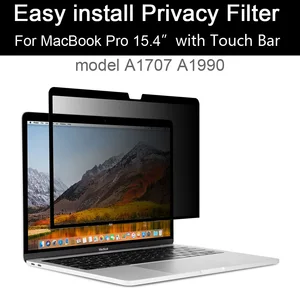 Для сенсорной панели MacBook Pro 15,4 дюйма A1707 A1990 Защитная пленка для защиты конфиденциальности, легко вставляется без пузырьков