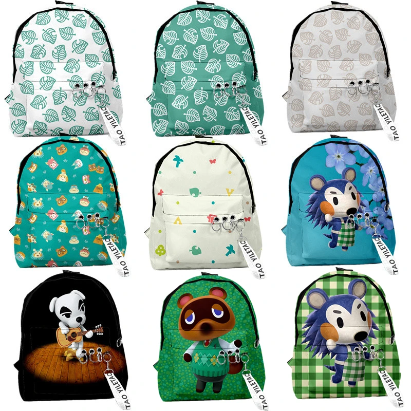 

Animal Crossing School Bags Backpack Women Canvas Bag Leaf Tom Nook Bag Girls Travel Bag Mochila Feminina Notebook Bags Boys