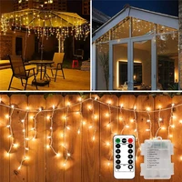 outdoor icicle light 3 5m 96leds window curtain light garland twinkle string light for bedroom christmas party wedding decor